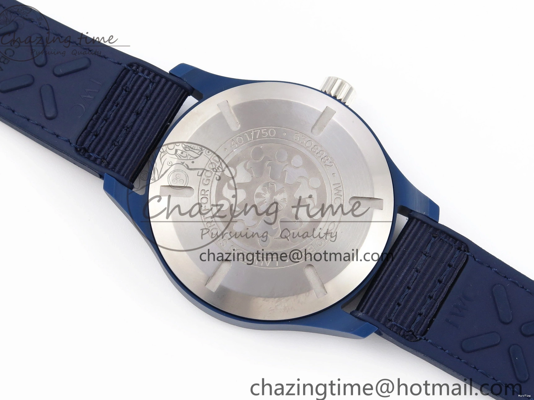 MIROTIME 0206 Original Pilot’s Watch Laureus Blue Ceramic IW328101 ZF 1:1 Best Edition on Blue Nylon Strap A 7027